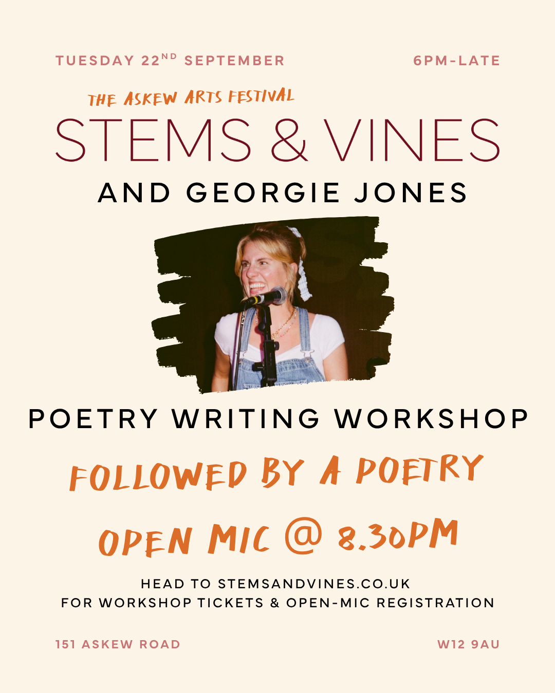 Writing Workshop with Georgie Jones — Tuesday 22nd September