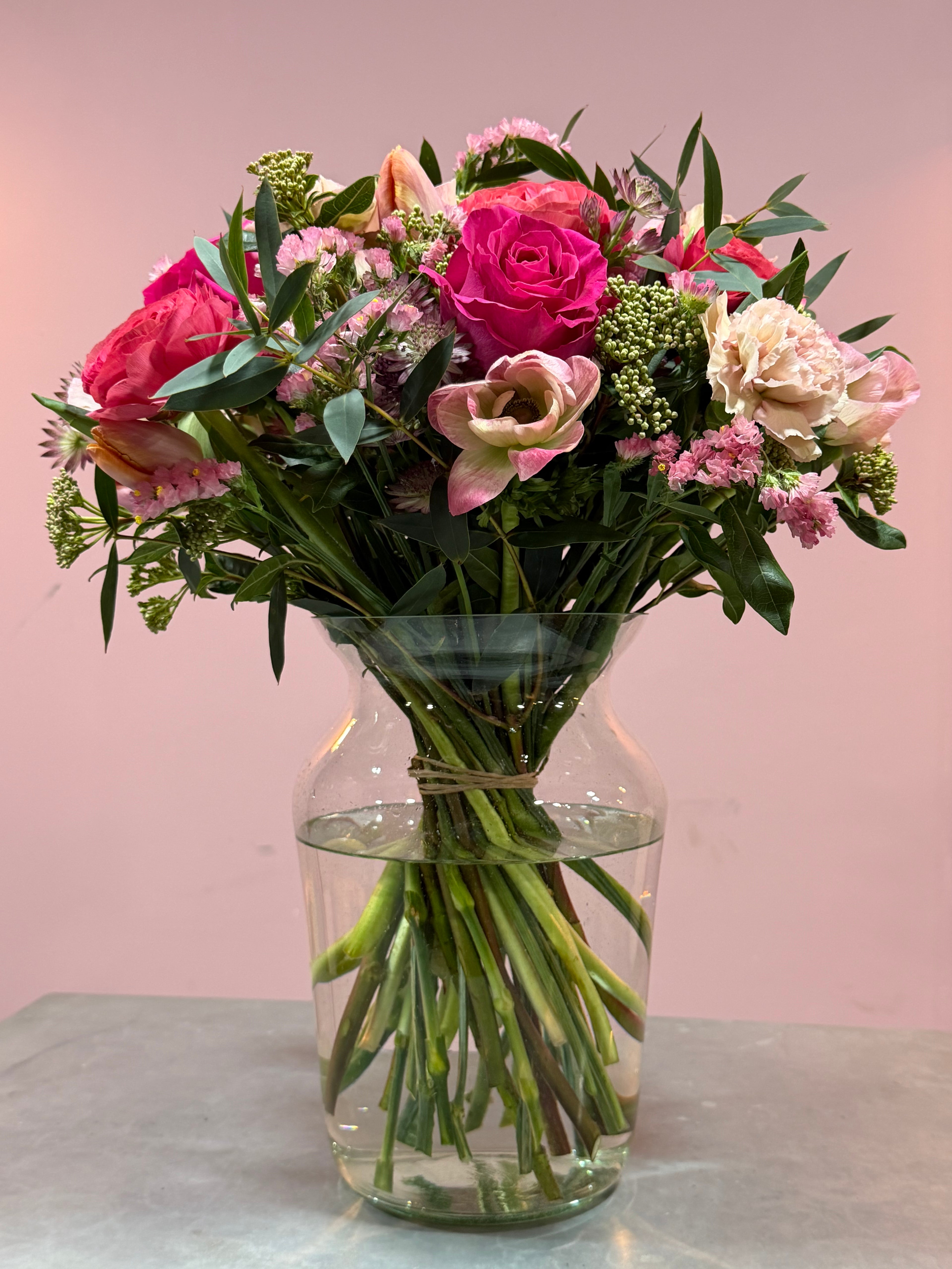 "The Perfect Pair" Bouquet and Bottle