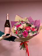 "The Perfect Pair" Bouquet and Bottle
