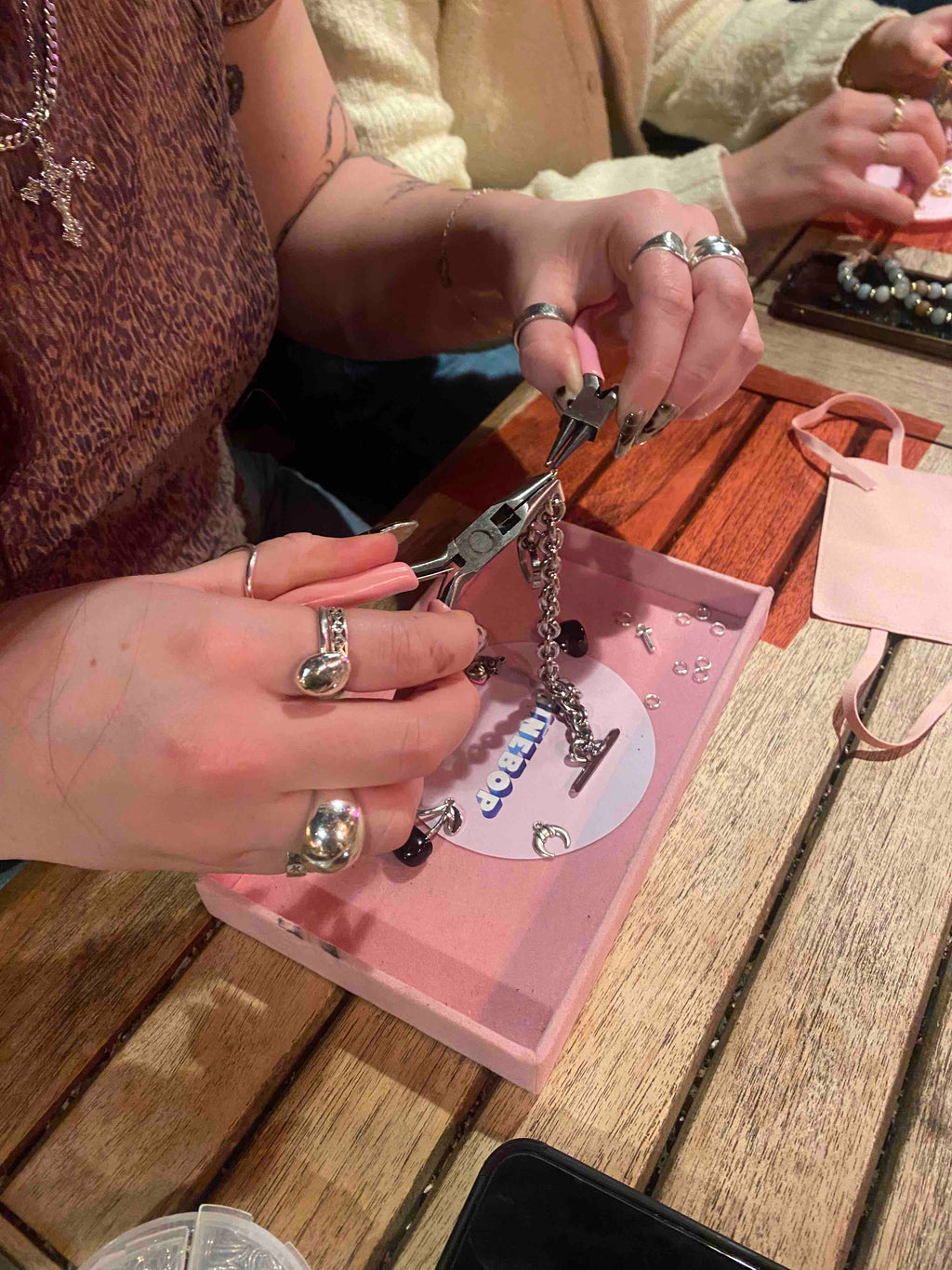 "Sip and Make" ...a curated charm bracelet with SHINEBOP